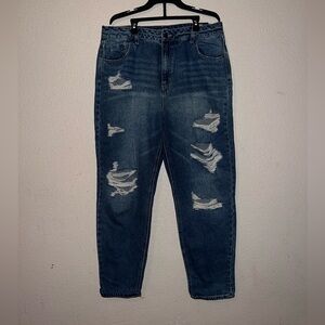 Fashion Nova Classic Blue Boyfriend Jeans